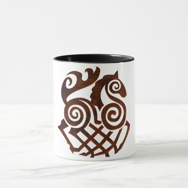 Bronze-Viking-Pferd-Tasse Tasse (Zentrum)