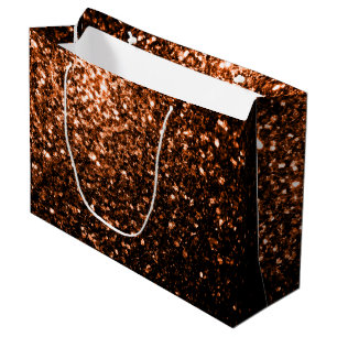 Bronzebraun-Imitat aus Kupfer Glitzer Glitzern Große Geschenktüte