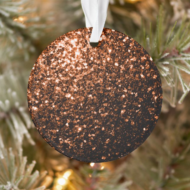 Bronzebraun-Imitat aus Kupfer Glitzer Glitzern Ornament (Baum)