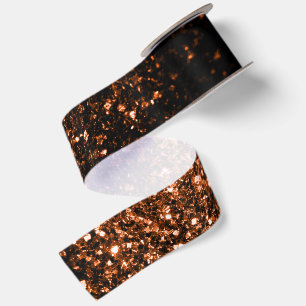 Bronzebraun-Imitat aus Kupfer Glitzer Glitzern Satinband