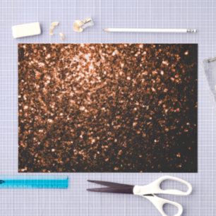 Bronzebraun-Imitat aus Kupfer Glitzer Glitzern Seidenpapier