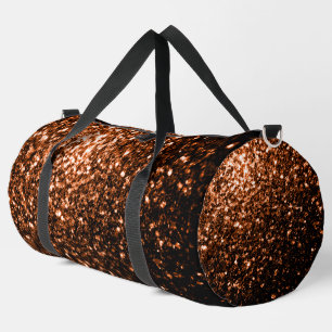 Bronzebraun-Imitate aus Kupfer Glitzer Glitzern Duffle Bag