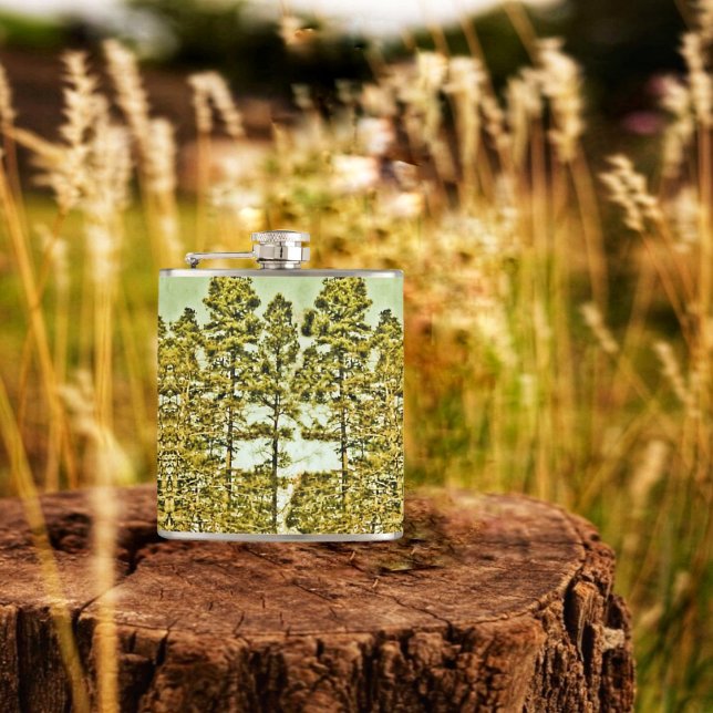 Bronzed Trees Flachmann (Bronze Trees Hip Flask, has such a feeling of being outdoors, in its design!)