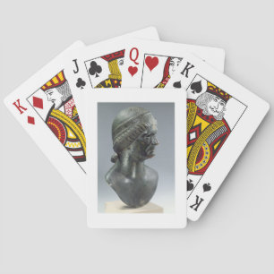 Bronzekopf einer Frau, manchmal als Mama identifiz Spielkarten