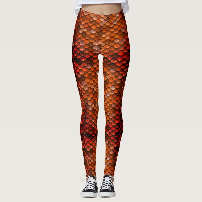 Bronzemutter der Drache-Drache-Skala-Leggings Leggings (Vorderseite)