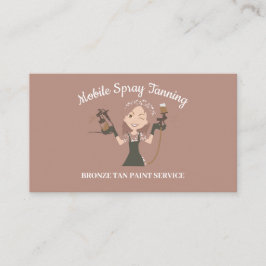 Bronzer Spray Body Paint Lady Mobile Tanning Visitenkarte