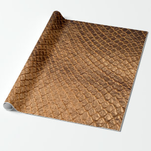 Bronzesnake-Lederleder mit Wavy-Textur Geschenkpapier