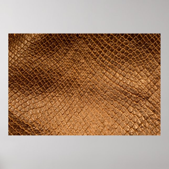 Bronzesnake-Lederleder mit Wavy-Textur Poster (Vorne)