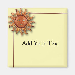 BronzeSun auf Sahnehintergrund Magnet