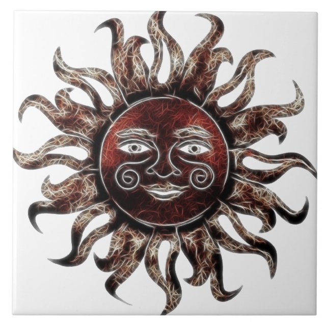 Bronzesun-Fraktal Fliese (Vorderseite)