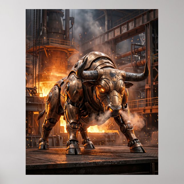 Bronzetor des Stiers Poster (Vorne)