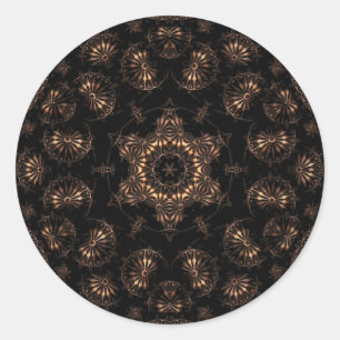 Bronzezeit-Mandala  Runder Aufkleber