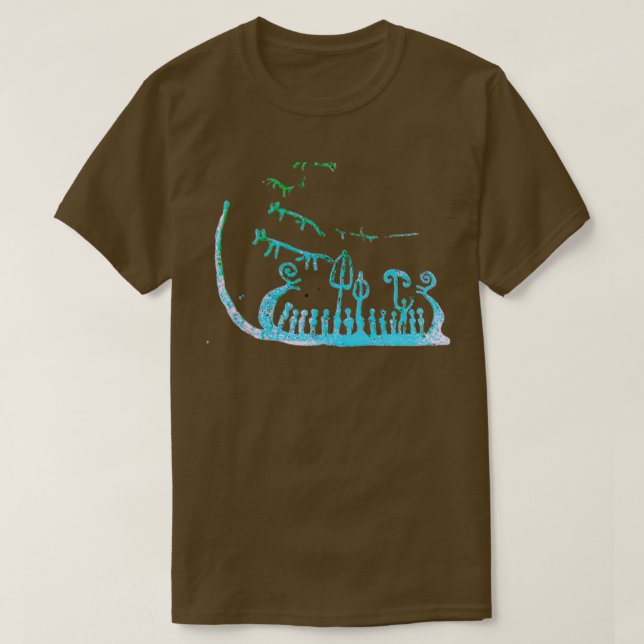 Bronzezeit Skandinavische Steinschnitzereien T-Shirt (Design vorne)