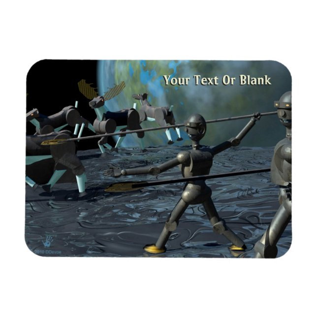 Bronzezeitroboter Magnet (Horizontal)