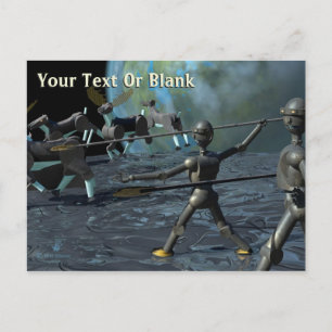 Bronzezeitroboter Postkarte