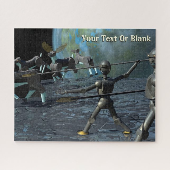 Bronzezeitroboter Puzzle (Horizontal)