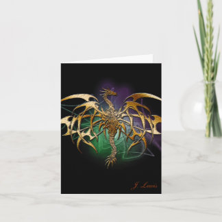 Bronzierter Drache Karte