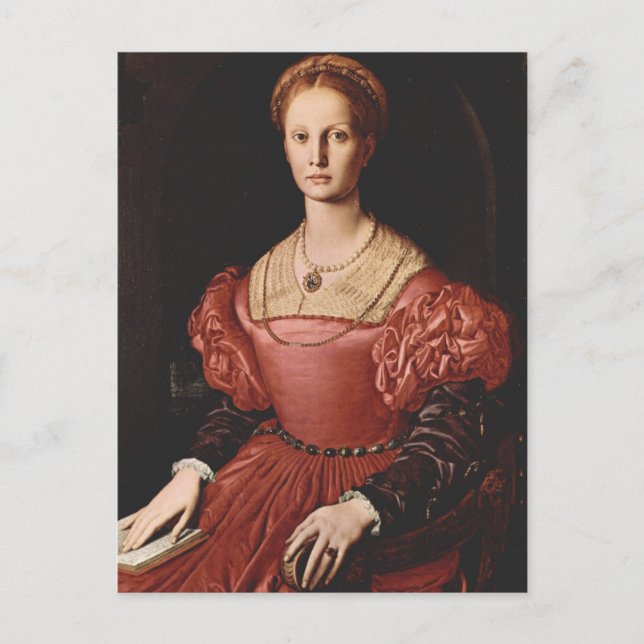 Bronzino - Lucrezia Panciatichi - 1540 Postkarte (Vorderseite)