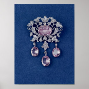 Brooch in shape of a flower, c.1780 poster