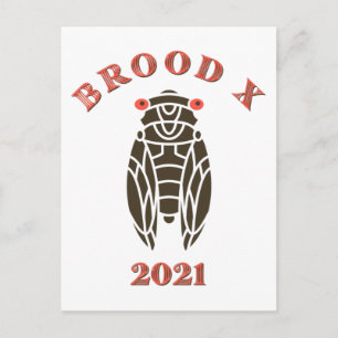 Brood X Great Eastern Cicada 2021 Postkarte