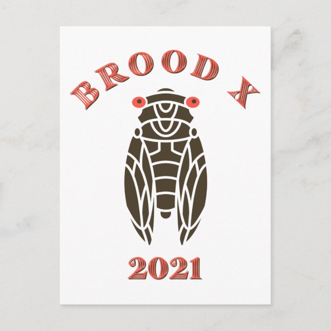 Brood X Great Eastern Cicada 2021 Postkarte (Vorderseite)