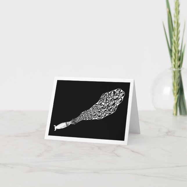 Brooding-Tintenfisch Karte (Vorderseite)