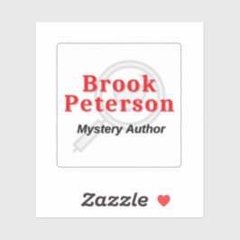 Brook Peterson Mystery Author Sticker