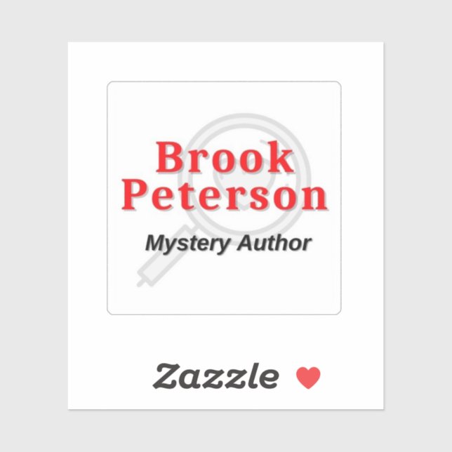 Brook Peterson Mystery Author Sticker (Blatt)