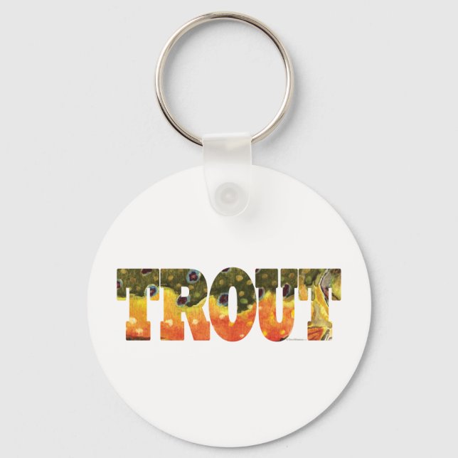 Brook Trout Art Schlüsselanhänger (Vorderseite)