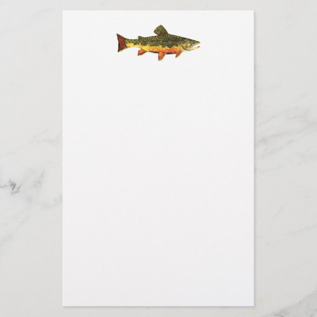 Brook Trout Fischmalerei Briefpapier (Vorderseite)
