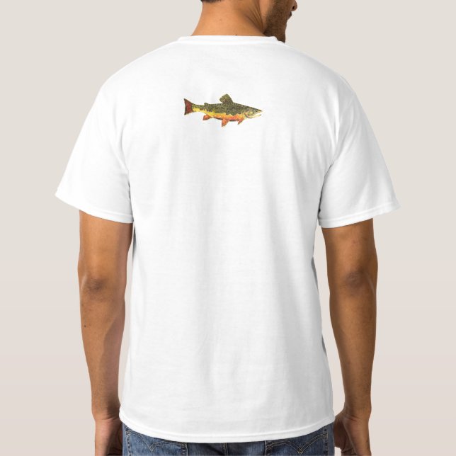 Brook Trout Fischmalerei T-Shirt (Rückseite)
