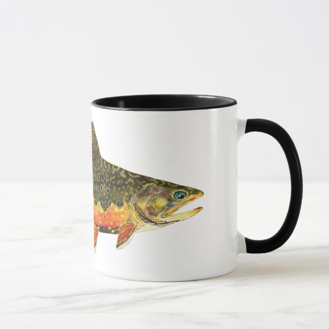 Brook Trout Fischmalerei Tasse (Rechts)