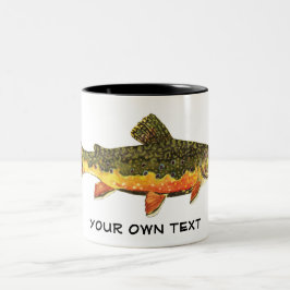 Brook Trout Fischmalerei Zweifarbige Tasse
