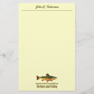 Brook Trout Fly Fisherman Anglerfisch Sprichwort Briefpapier