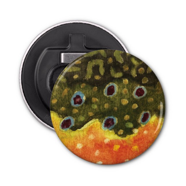 Brook Trout Fly Fishing Icthyology Angler's Flaschenöffner (Vorderseite)