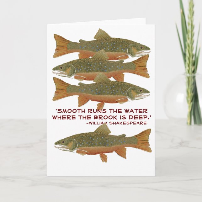 Brook Trout Greetings Card Karte (Vorderseite)