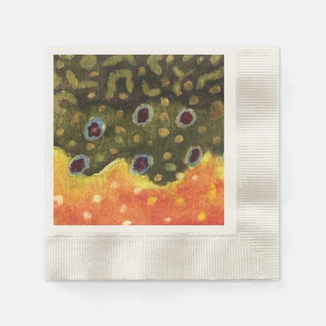 Brook Trout Serviette (Vorderseite)