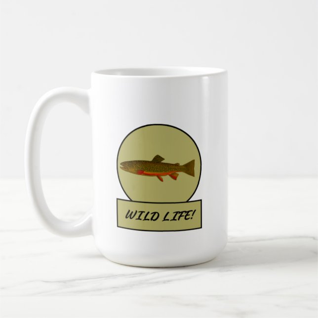 Brook Trout White Tasse (Links)