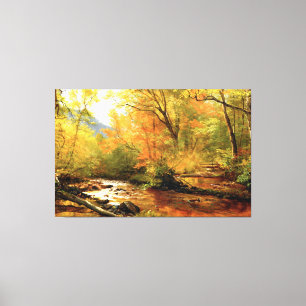 Brook von Albert Bierstadt im Wald Leinwanddruck