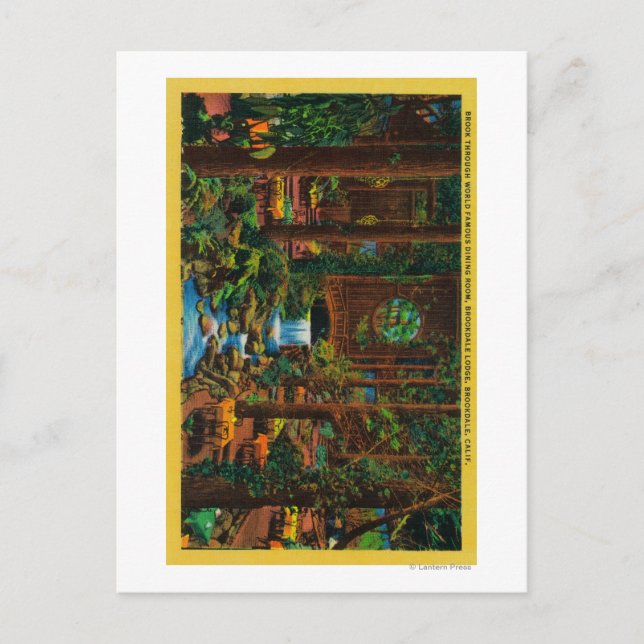 Brookdale Lodge Dining RoomBrookdale, CA Postkarte (Vorderseite)