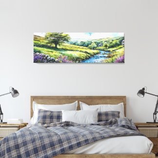 „Brookdale“ Weite Landschaft Yorkshire Dales Szene Leinwanddruck