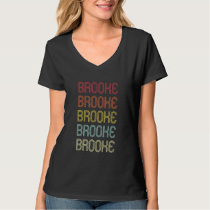 Brooke Retro Wordmark Muster Vintag Personalisiert T-Shirt