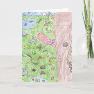 Brookes Welt der Tiergrußkarte Karte