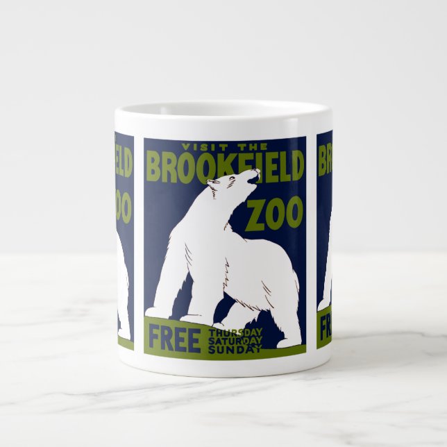 Brookfield Zoo, Bundesstaatlich Art Program Poster Jumbo-Tasse (Vorderseite)