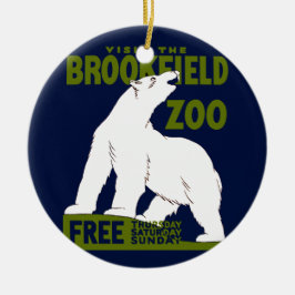 Brookfield Zoo, Bundesstaatlich Art Program Poster Keramik Ornament