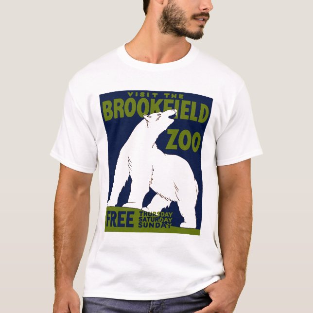 Brookfield Zoo, Bundesstaatlich Art Program Poster T-Shirt (Vorderseite)