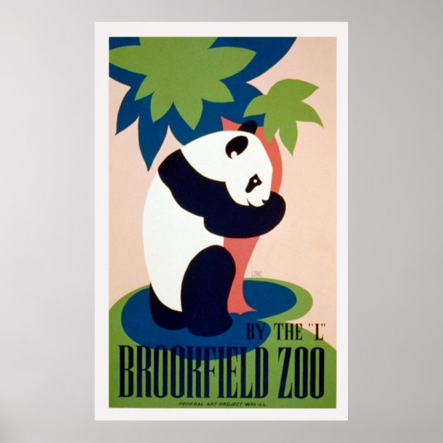Brookfield Zoo-By the "L" / Long. Poster (Vorne)