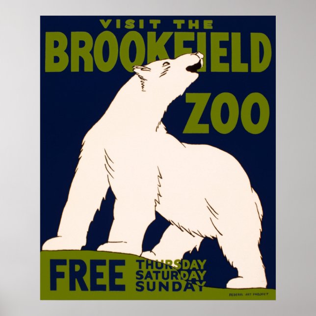 Brookfield Zoo Chicago, Illinois - Vintage Poster (Vorne)
