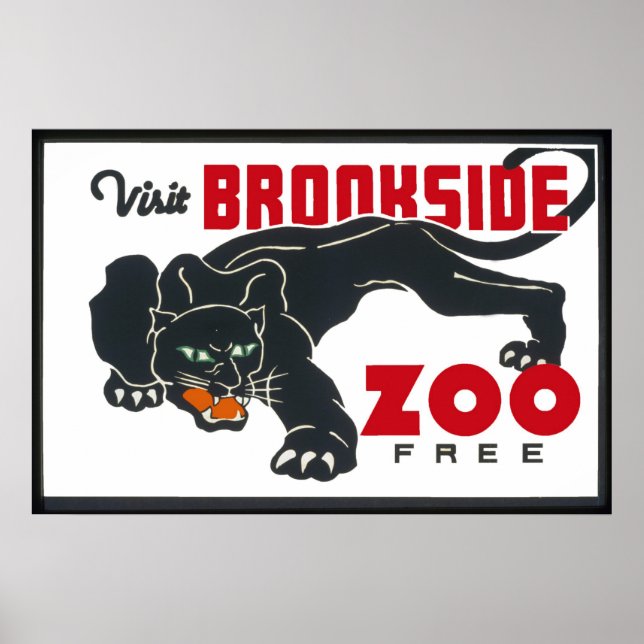 Brookfield Zoo Vintage Poster besuchen (Vorne)