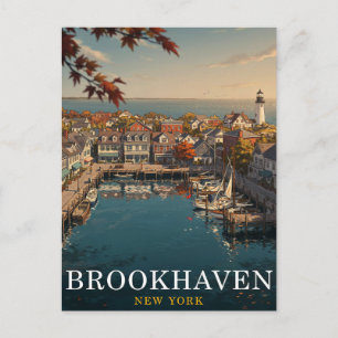 Brookhaven NY Hafen Reise Postkarte